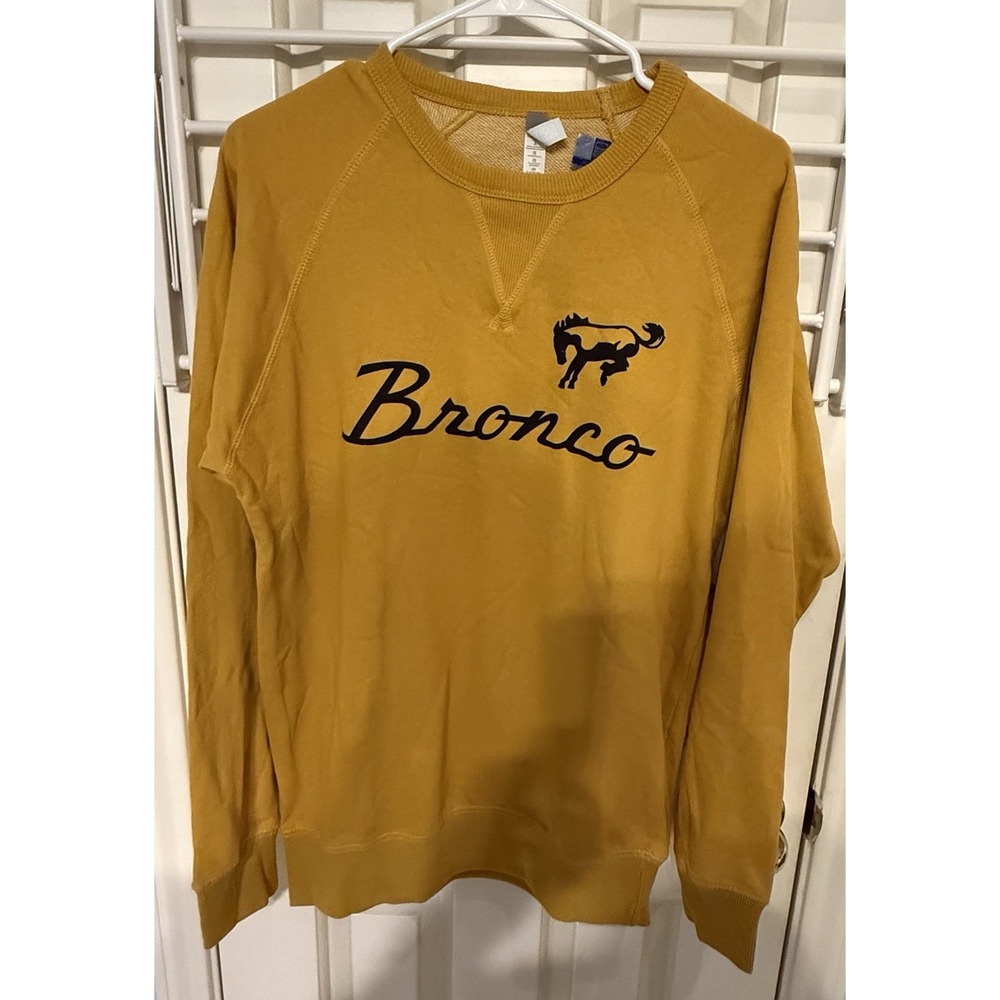 Ford Bronco Mustard Yellow Sweatshirt M Official Licensed Product Bucking Horse